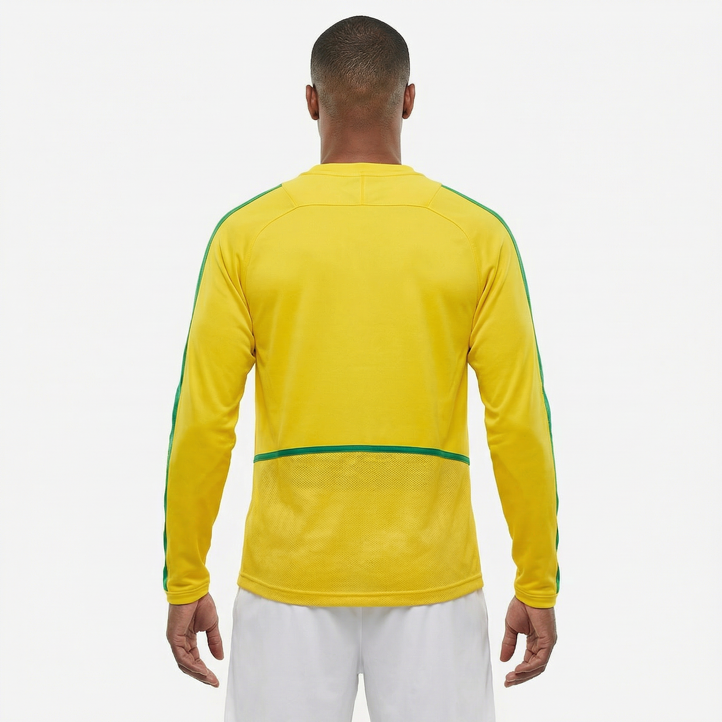 Camisa Retrô Brasil 2002 I Manga Longa Masculina