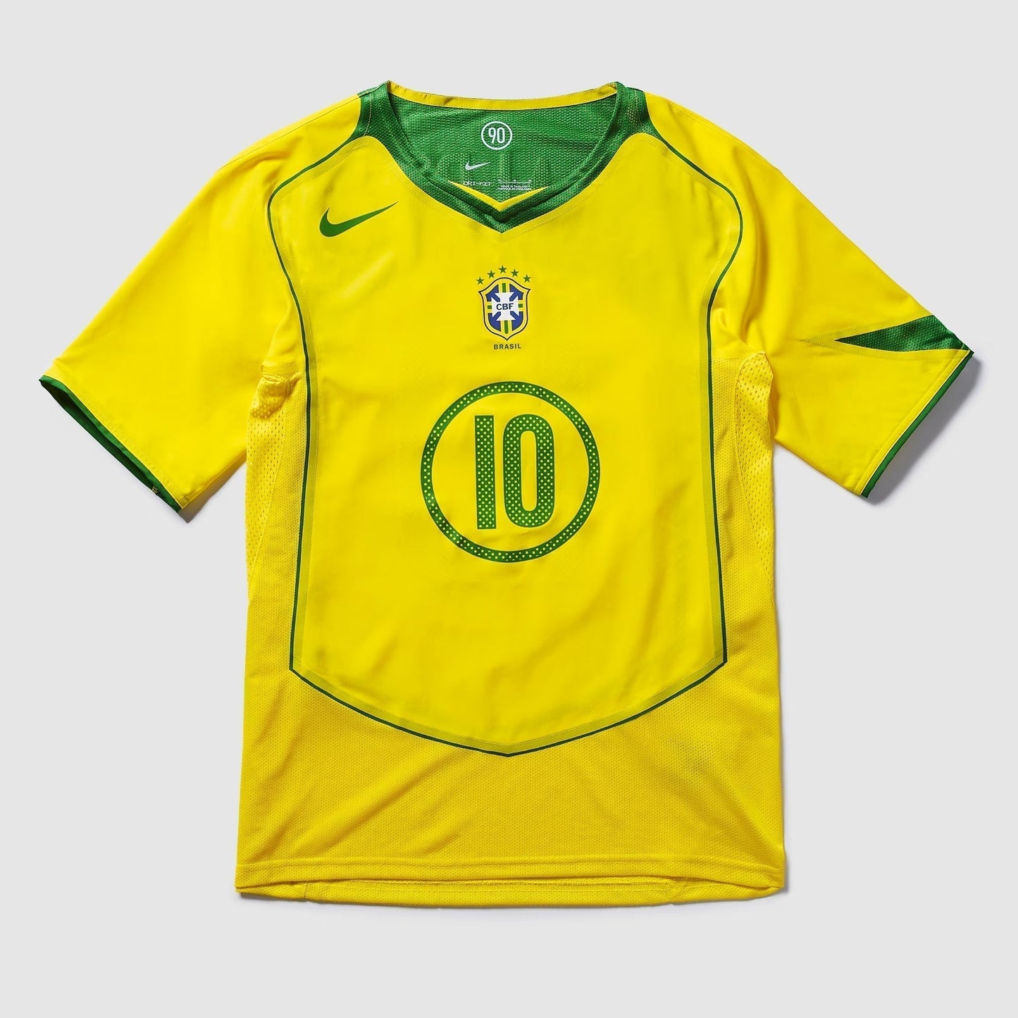 Camisa Brasil Reedição Total 90 Ronaldinho Masculina